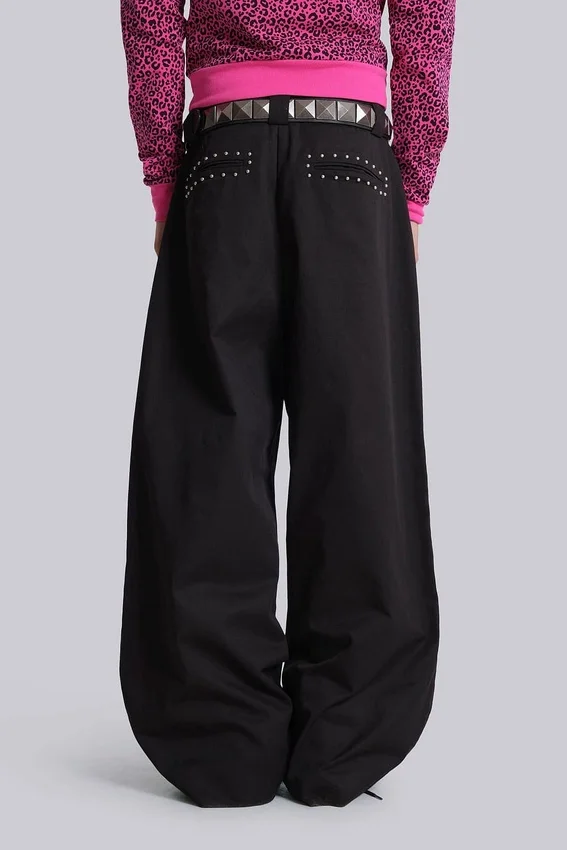 Pantalones de traje Goliath negros con tachuelas