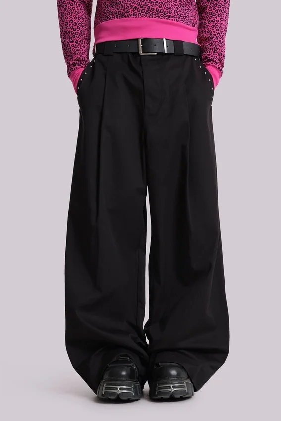 Pantalones de traje Goliath negros con tachuelas