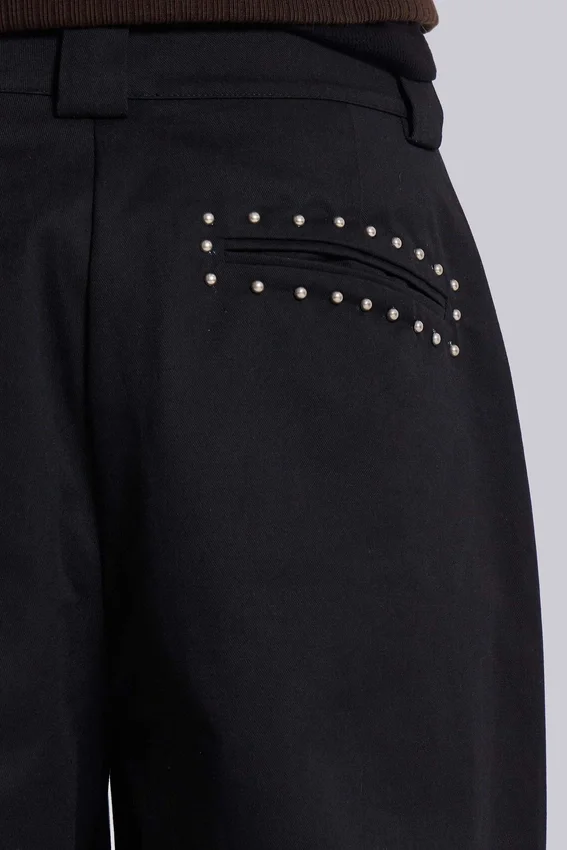 Pantalones de traje Goliath negros con tachuelas
