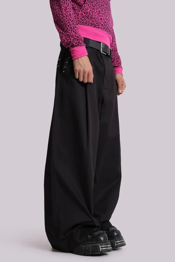 Pantalones de traje Goliath negros con tachuelas