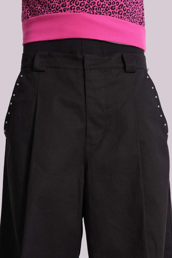 Pantalones de traje Goliath negros con tachuelas