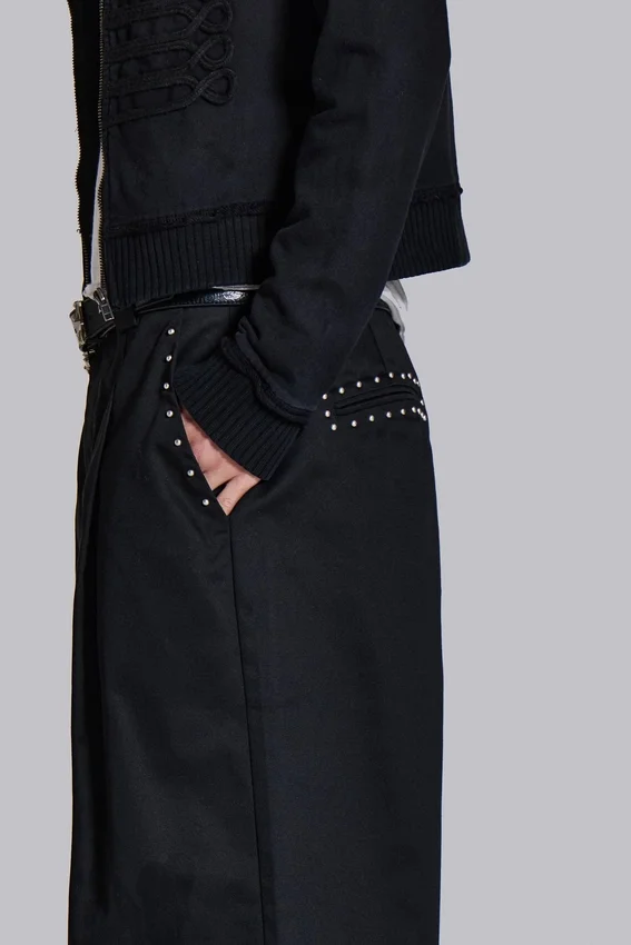 Pantalones de traje Goliath negros con tachuelas