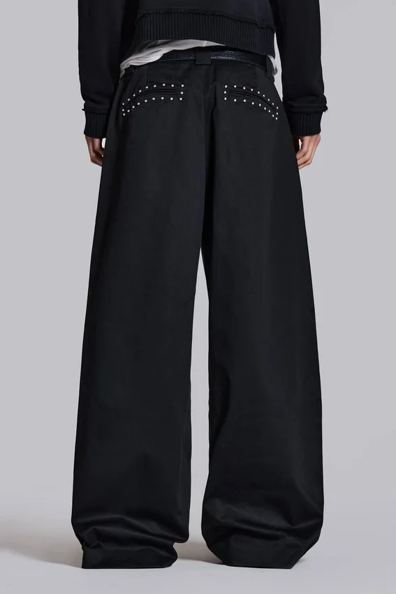 Pantalones de traje Goliath negros con tachuelas