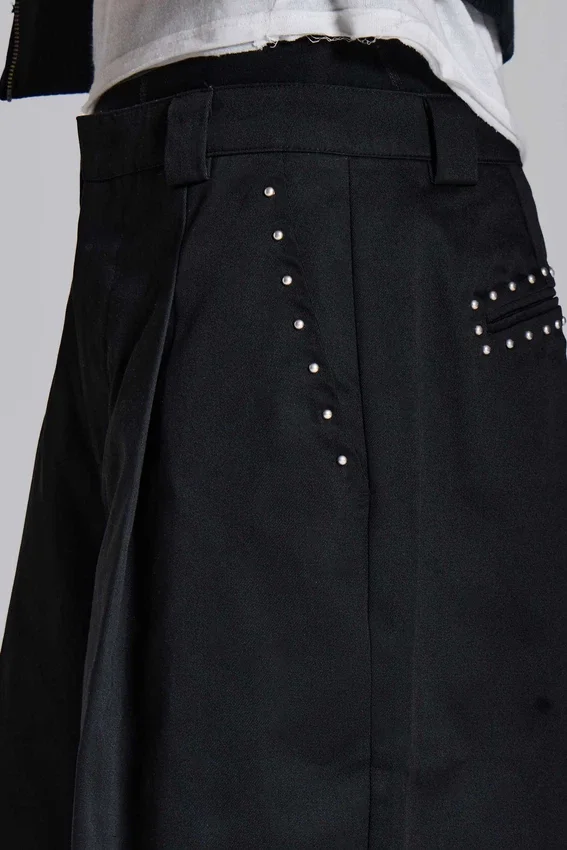 Pantalones de traje Goliath negros con tachuelas