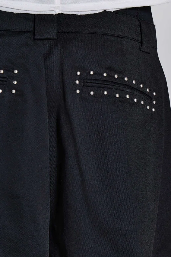 Pantalones de traje Goliath negros con tachuelas