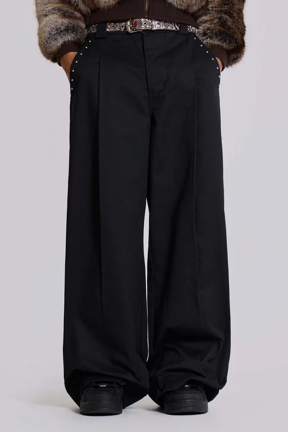 Pantalones de traje Goliath negros con tachuelas
