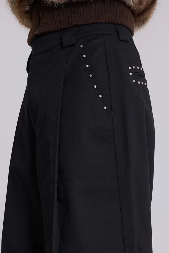 Pantalones de traje Goliath negros con tachuelas