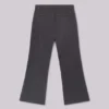 Pantalones de traje grises acampanados con doble pliegue