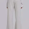 Pantalones jogger holgados de corte acampanado Cleo en gris jaspeado
