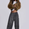 Pantalones Monster Joggers con estampado de leopardo en gris carbón