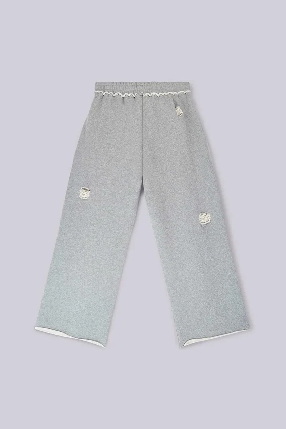 Pantalones Monster Joggers holgados en gris jaspeado desgastado