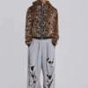 Pantalones Monster Joggers holgados en gris jaspeado desgastado