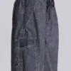 Parachute Pants negros con lavado al aceite