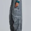 Parachute Pants negros con lavado al aceite