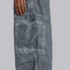 Parachute Pants negros con lavado al aceite