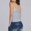 Partes de arriba tipo camisola de malla y encaje «Roxxi»