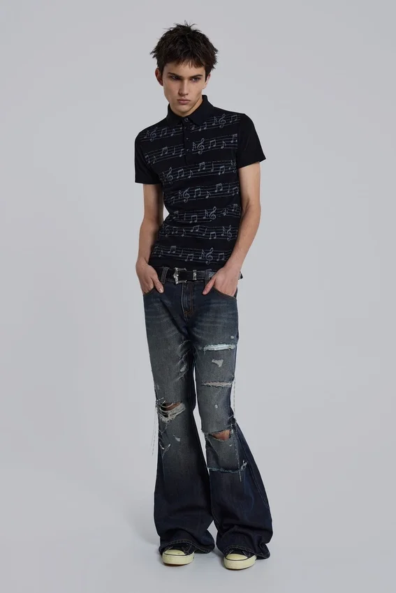 Polo «Riff» negro