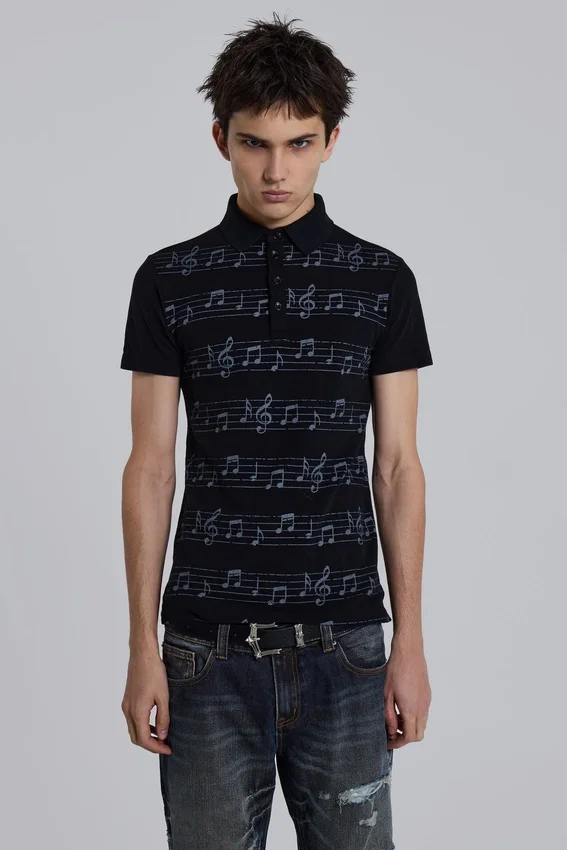 Polo «Riff» negro