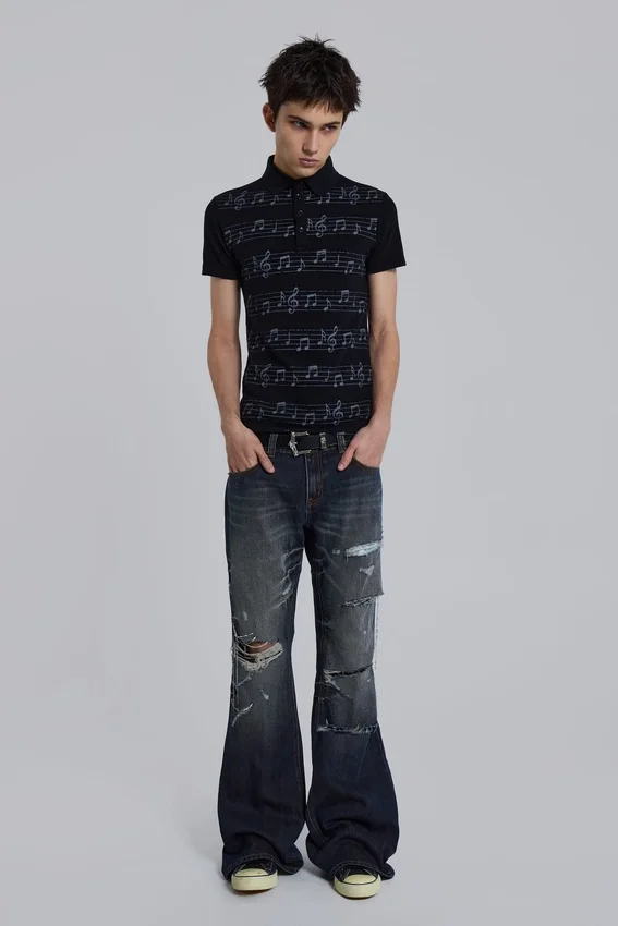Polo «Riff» negro