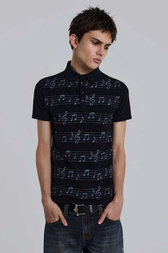 Polo «Riff» negro