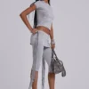 Sandalias de cuña con tacón y cadena tipo serpiente de Oxara