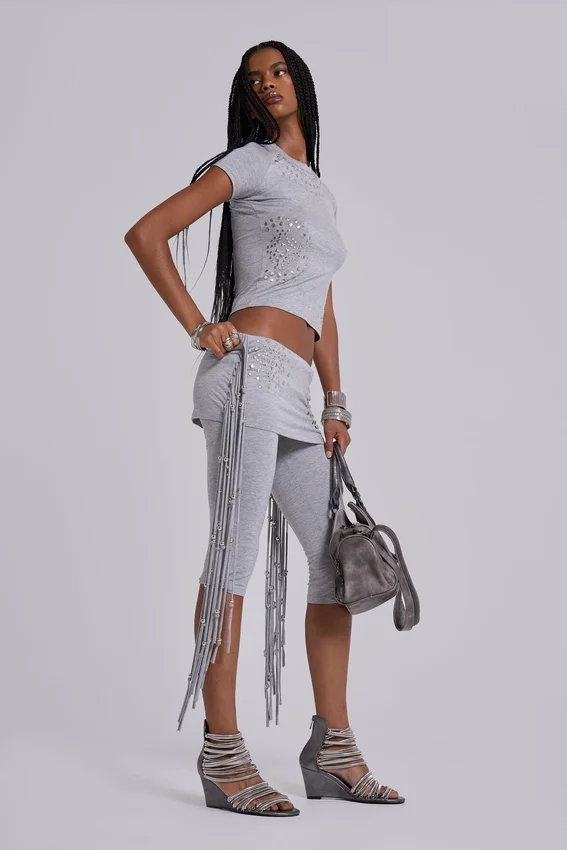 Sandalias de cuña con tacón y cadena tipo serpiente de Oxara