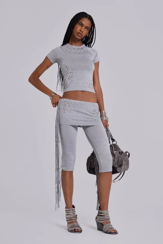 Sandalias de cuña con tacón y cadena tipo serpiente de Oxara