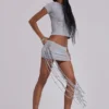 Sandalias de cuña con tacón y cadena tipo serpiente de Oxara
