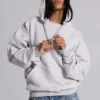 Sudadera con capucha Bitten en gris jaspeado