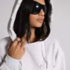 Sudadera con capucha Bitten en gris jaspeado