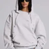 Sudadera con capucha Bitten en gris jaspeado