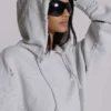 Sudadera con capucha Bitten en gris jaspeado