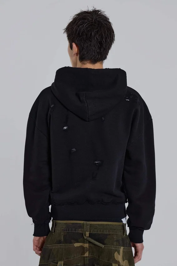 Sudadera con capucha «Bitten» en negro