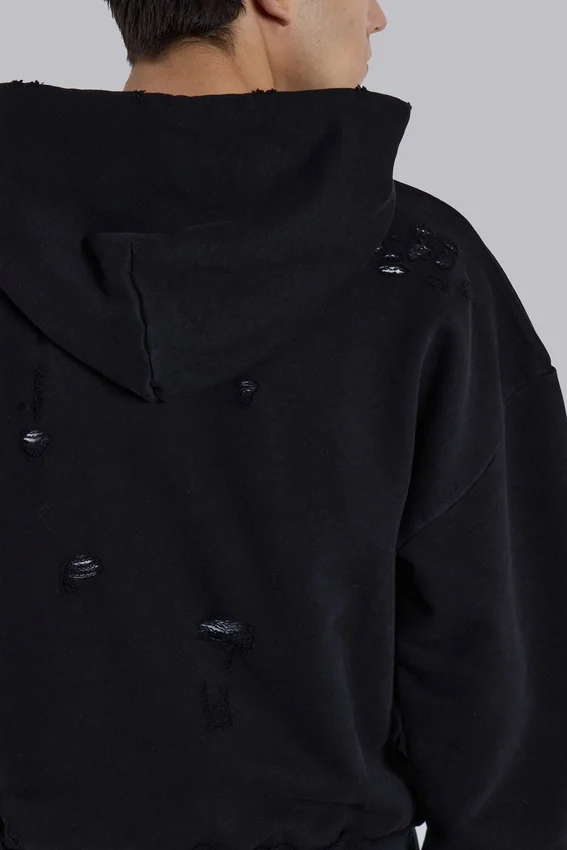 Sudadera con capucha «Bitten» en negro