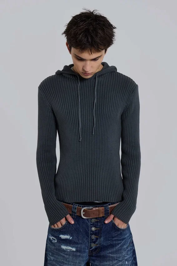 Sudadera con capucha de canalé «Dornan»