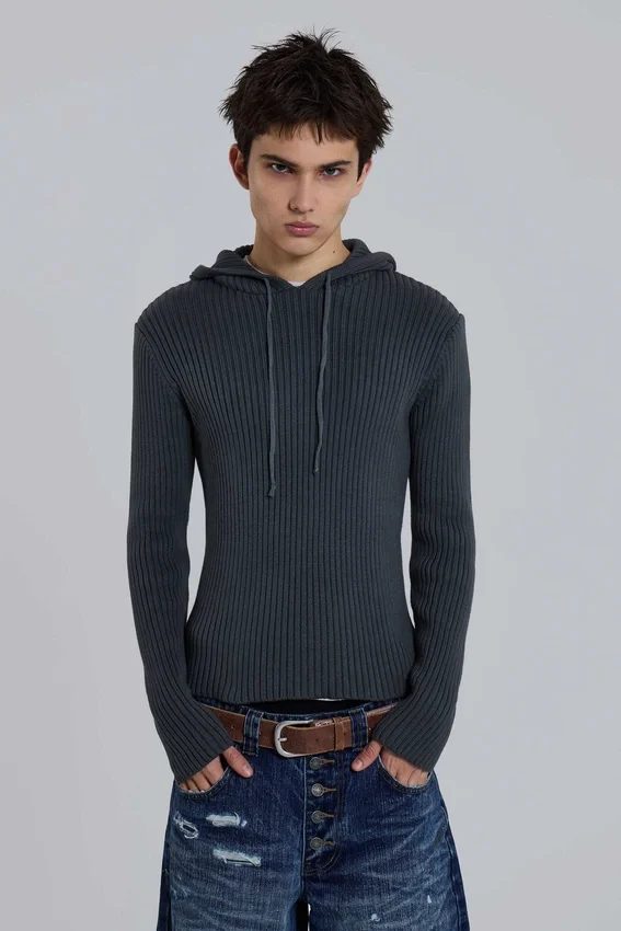 Sudadera con capucha de canalé «Dornan»
