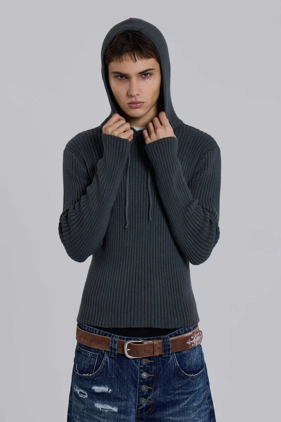 Sudadera con capucha de canalé «Dornan»