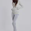 Pantalones bootcut de jersey con encaje Cassia