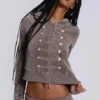 Sudadera con capucha de terciopelo estilo militar «Cavalier»