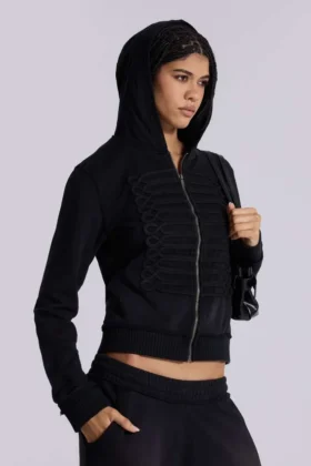 Sudadera con capucha «Military Monster» negra