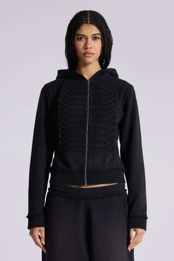 Sudadera con capucha «Military Monster» negra