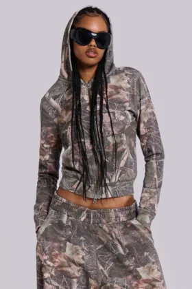 Sudadera con capucha «Mini Monster Hoodie» con estampado de camuflaje «Woodland»