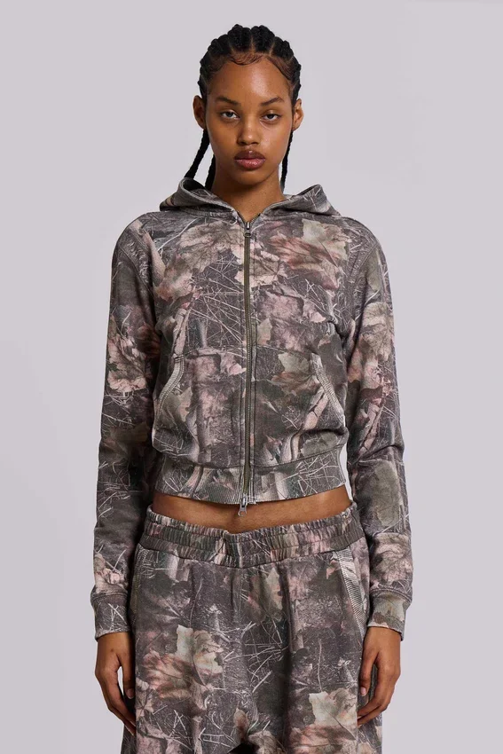 Sudadera con capucha «Mini Monster Hoodie» con estampado de camuflaje «Woodland»