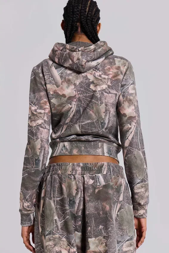 Sudadera con capucha «Mini Monster Hoodie» con estampado de camuflaje «Woodland»