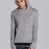 Sudadera con capucha «Mist» en gris jaspeado
