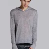 Sudadera con capucha «Mist» en gris jaspeado