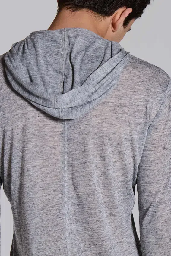Sudadera con capucha «Mist» en gris jaspeado