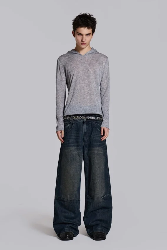 Vaqueros Colossus Jeans azul medio con efecto slub