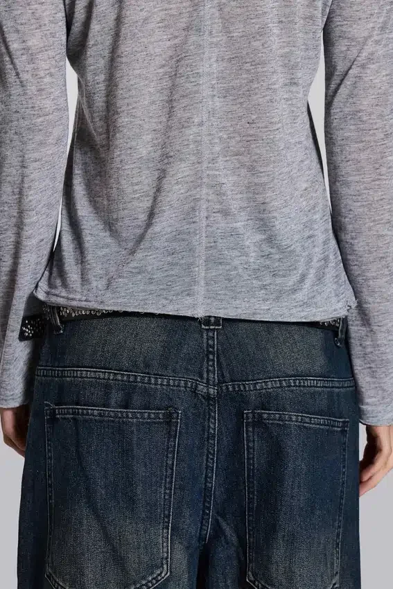 Sudadera con capucha «Mist» en gris jaspeado