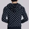 Sudadera con capucha Mono negra con lunares